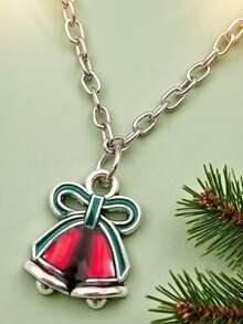 19pcs Random Mixed Alloy Enamel Christmas Series Pendant Jewelry Making DIY Keychain Earrings Pendant Jewelry Making Bracelet Necklace Various Design Pendant Amulet Crafts, Most Suitable For Christmas, DIY Necklace Charms, Bag Charms - Multicolor - View 4