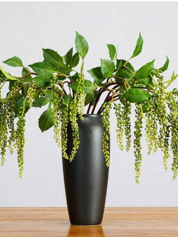 1/2/3PCS Artificial Greenery Stems Plants With Berry,Fake Ferns For Diy Flower Wall, Scene Layout, Living Room And Bedroom Vase Flower Arrangement, Wedding, Party, Home Decoration, Desk Stuffing.Autumn And Spring Leaf Harvest ,Home Decor,Table Decor,Farmhouse Decor,Outdoors UV Resistant Fake Flowers Faux Plants For Hanging Garden Porch Window Box Outside Decoration