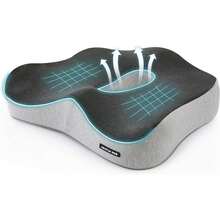 JYYBN Cojín Ortopedico para Silla de Oficina, Cojin para Asiento Automovil, Cojín Coxis y Ciática Lumba, Dona Sentarse Elimina Hemorroides, Apto Todas Estaciones - 1 - Ver 3