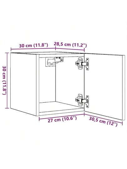VidaXL TV Wand Unit 30.5x30x30 Cm Wit view 2