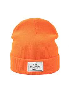 1 件儿童针织帽，简约时尚针织帽，男女通用，头围较大，保暖防风，适合秋冬季 - 1PC - 查看 32