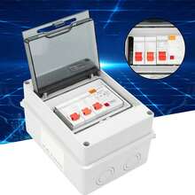 Unidad de consumo de autocaravanas de garaje bidireccional 40a 30ma RCD 2mcb 6a + 16a Disyuntor de fuga pequeña de 2way 4030ma RCD + 2 MCB (6a + 16a) - Blanco - Ver 8