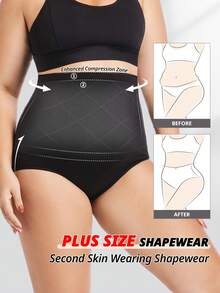 FLARIXA Plus Size Seamless Super High Waist Shaping Panties Slimming Tummy Control Waist Trainer Body Shaper Shapewear For Women Underwear Women's Underwear Sheath Flat Belly Woman Lingerie Briefs Butt Lifter