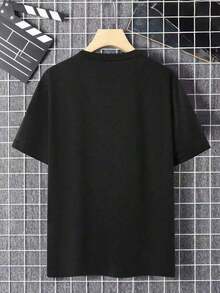 Camiseta Calavera con temática del Día de los Muertos - Camiseta casual y cómoda de verano% algodón para hombre - Negro - Ver 3