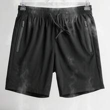 Men's Quick-Drying Ice Silk Gym Shorts - Black - View 5