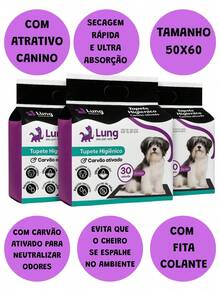 Kit Of 3 Activated Charcoal Hygienic Mats 50x60cm 90 Units For Dogs - 黑色 - 查看 2