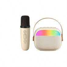 Reletech Portable Karaoke Speaker With Colorful Lights, Wireless Microphone, One-Touch Operation, Hands-Free Design, Essential For Outdoor Party Singing - Multicolor - View 8