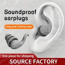A Set Of Earplugs With Three Layers Of Noise Reduction, Designed For Quiet Sleep And Noise Prevention. They Are Suitable For Reducing Noise In Factories, Woodworking, And Preventing Water From Entering The Ears While Swimming. Made Of Silicone, Wearing These Silent Earplugs Allows Us To Enjoy A Peaceful Environment. - Multicolor - View 6