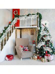 5/10pcs Sparkling Fir Decor, Christmas Desktop Ornaments, Glitter Christmas Tree Hanging Decorations, Artificial Pine Needle Decor, Vase Filler, Holiday Party Supplies, Home Decor, Christmas Decoration Fake Plant