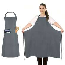 1pc Adjustable Pocket Kitchen Apron - Durable, Polyester Long Apron, Adjustable Size, With Cooking And Baking Pockets, Multipurpose Apron, Outdoor BBQ Apron, Suitable For Thanksgiving And Holiday Cooking, Meal Prep, Gatherings - Multicolor - View 4
