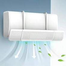 1pc Adjustable Air Conditioner Airflow Baffle,(PET) Can Adjust The Transparent Air Outlet Baffle, Can Adjust The Air Outlet Hood, Anti-Direct Air Conditioning Air Baffle, Can Be Adjusted Left And Right Up And Down Positions