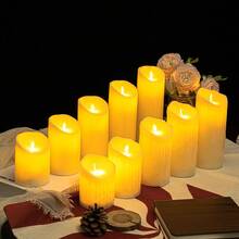 1 Peça Vela Sem Chama LED (Baterias Não Inclusas) Pavio Cintilante (Chama de Plástico) Decoração de Vela Adequada para Natal, Halloween, Dia dos Namorados, Casamento, Aniversário, Quarto e Várias Decorações de Feriados