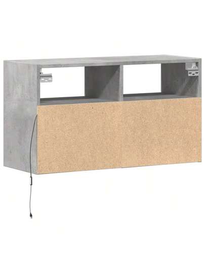 VidaXL TV Wand Unit LED Lighting 80x31x45 Cm Concrete Grijs view 8