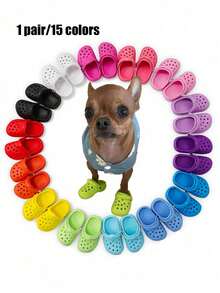 2pcs/1pair Mini Porous Shoes Classic Design Cats And Dogs Pet Photography Accessories Cute And Funny Small Pet Toys Puppy Shoes Cartoon Accessories Cute Mini Shoes Very Cute Puppy Shoes