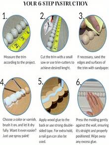 12pcs Natural Wood Beaded Molding Sticks - Half Round Bobbin Trim For DIY Home Decor, Cabinets, Furniture & Paneling Projects, Unfinished Wood Craft Supplies, Wood Molding For Cabinets, Cabinet Embellishments, Rustic Charm, Smooth Texture, Wood Trim, Craft Enthusiasts, Cabinet Embellishments, Rustic Decor, Handcrafted Look, Wood Trim, Craft Enthusiasts - Multicolor - View 8