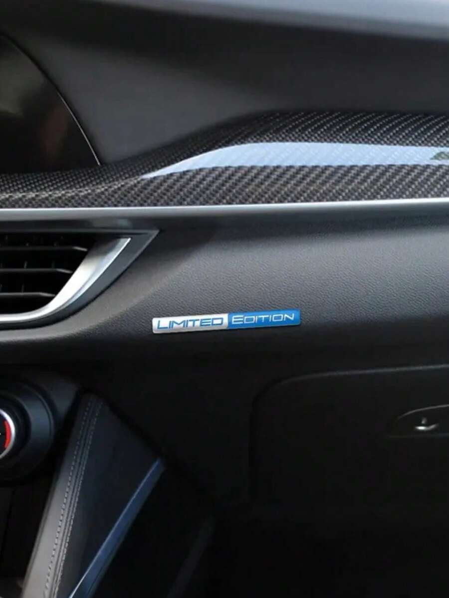 Limited Edition Metallic Car Decals - High-Quality Aluminum Badge Stickers In Black, Blue, Red, White - Modern Stylish Design For All Car Models - Multicolor - View 1