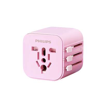 PHILIPS SPB1013B/93 International Travel Adapter, Essential For Travel, Portable Travel Gadget, Usable In Multiple Countries And Regions, Convenient And Compact