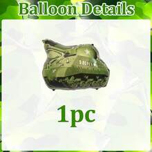 Military Tank Helium Balloon Birthday Set, Foil Military Theme Party Decorations, Suitable For Outdoor Celebration, Tank Camouflage Theme Birthday Balloon Decoration Set, Comes With Tank Foil Balloon, Airplane Foil Balloon, Ideal For Camo Party, Birthday Party, Engagement, Wedding, Halloween, Christmas, Wedding, Birthday, Bachelor Party And Outdoor Decoration