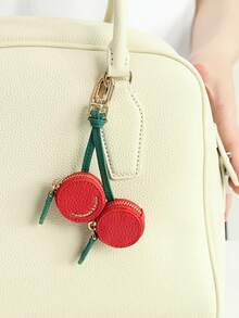 1个水果图案钱包钥匙扣，水果挂饰，兼容AirTag和钱包的零钱包，可爱迷你钥匙扣钱包，送给女孩/女士的礼物，迷你钱包，零钱包，圣诞节礼物，女士礼物，圣诞袜填充物 - 彩色 - 查看 11