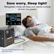 Hepway Portable Power Station 1500W Peak, Foldable Soft-Touch Handle With 1154Wh Large Capacity Solar Power Bank, USB-C PD 60W Backup Lithium Battery Pack Solar Generator For Outdoor Camping, CPAP, Emergency Backup Home Blackout, Hunting Traveling(Solar Panel Not Included) - Black - View 5