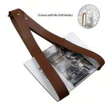 French Style Magazine Storage Bag, Sun Hat Hanger, Wall-Mounted Newspaper Rack, Minimalist Bookshelf For Wall Office Organization & Home Decor, Storage With Mail Hooks, Aesthetic Room Decoration – Includes No-Drill Hooks