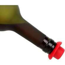 Silicone Cowboy Hat Shaped Wine Stoppers - 2 PCS Cute Wine Accessories, Black And Red