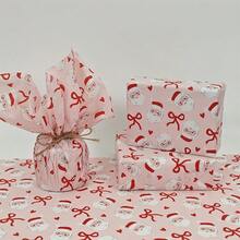 10/40 Sheets, Christmas Style Pink Santa Claus Bow Heart Pattern Wrapping Paper | 50cm X 35cm Handmade For Fragile Items Protection, Gift Box Filler, Party Decorations - Durable Holiday Packaging, Festive Wrapping, Seasonal Decor Christmas Christmas Decorations Christmas Pajamas Christmas Gifts Christmas Decor - Multicolor - View 8
