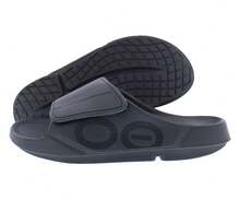 OOFOS OOahh Sport Flex Slide Unisex Shoes - màu đen - Xem 2