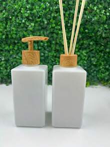 Saboneteira + Aromatizador de Ambiente em Vidro Square Branco