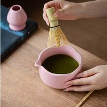 1 套（5 件）宋代抹茶碗、抹茶打蛋器、抹茶勺、抹茶搅拌器、陶瓷抹茶用具套装