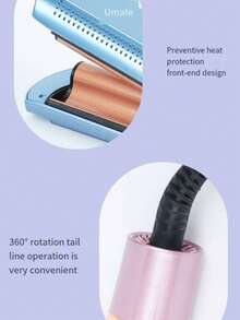 1 Escova Alisadora Dobrável em V de Uso Duplo para Alisar e Enrolar o Cabelo, Ferramenta de Escova Alisadora de Alta Potência e Baixo Ruído para Cachos Soltos e Sedosos, Salão