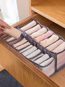 Hộp đựng đồ lót 3 ngăn, Hộp đựng đồ lót, Hộp đựng đồ lót và quần tất, Dùng để đựng đồ trang trí Halloween, Trang phục Halloween, Đồ trang trí mùa thu, Đồ trang trí lễ hội, Hộp đựng quần áo, Hộp đựng đồ ngăn kéo có thể gấp gọn, Hộp đựng đồ trang trí tủ quần áo thiết yếu cho mùa thu, - Xám - Xem 8