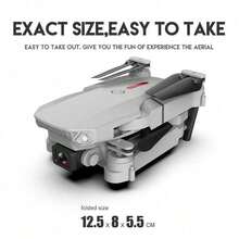 1pc Grey RC Drone, Quadcopter Equipped With 480P Camera, Headless Mode, Altitude Hold, Flight Tracking, Target Setting Via APP Function, Foldable Design, Easy To Carry, Expanded 25*20*5.5cm - Grey - View 9