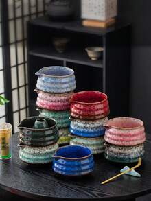 1 pieza/4 piezas Tazón de Matcha Raku, Accesorios de Juego de Té Cerámico, Batidor de Matcha, Cepillo de Té, Revolvedor de Té Japonés, Juego de Té para el Hogar, Diseño de Bambú, Estilo Minimalista, Construcción Durable, Bambú Natural, Accesorios de Té, Utensilios de Bambú, Regalo Perfecto para Amantes del Té, Regalo Ideal para Ceremonia, Decoración Tradicional, Ceremonia de Matcha