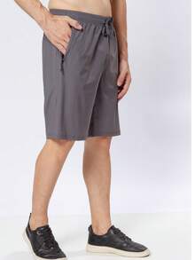 Men's Quick-Drying Ice Silk Gym Shorts - Grey - View 6
