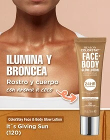 Revlon ColorStay Face & Body Glow Lotion Crema Iluminadora Cara y Cuerpo - It's Giving Sun - Ver 1