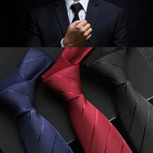 8cm Striped Necktie, Fashion Business Casual Formal Tie, Suitable For Groom Wedding