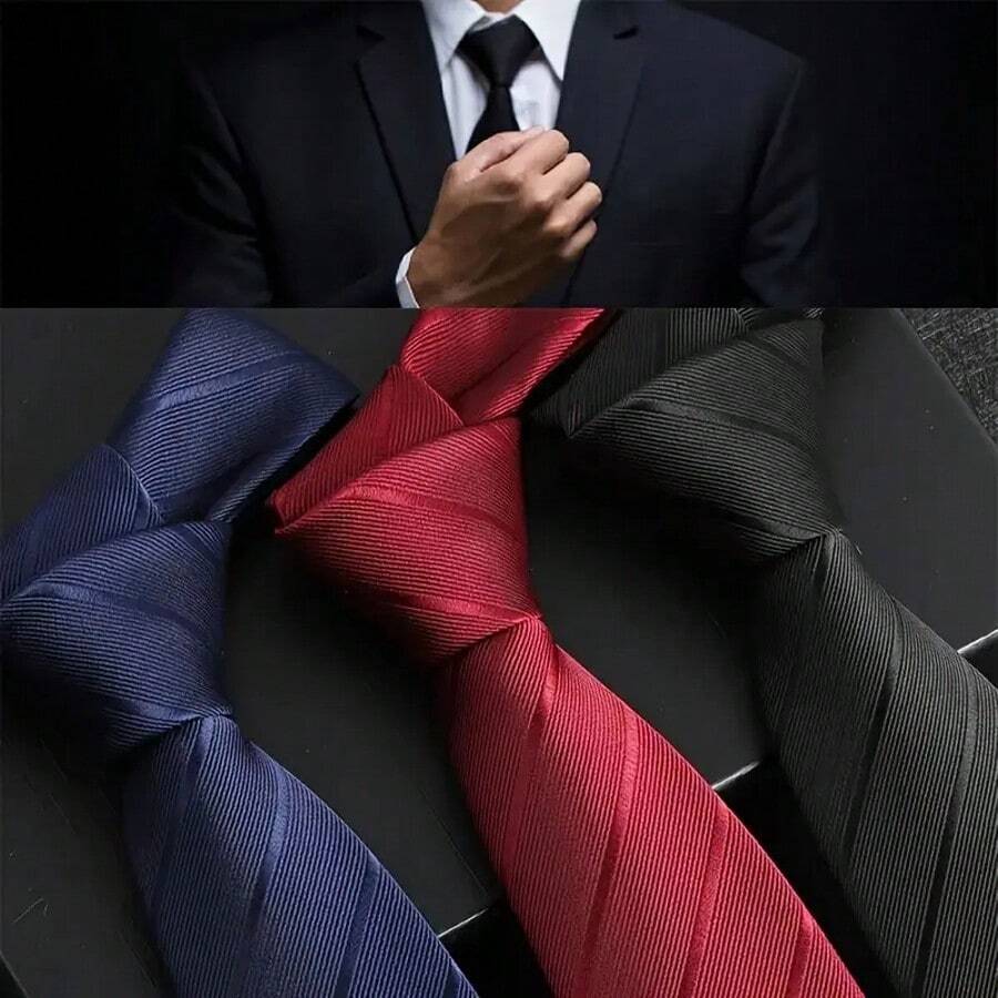 8cm Striped Necktie, Fashion Business Casual Formal Tie, Suitable For Groom Wedding