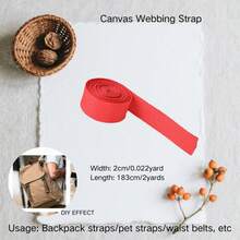 1pc 2yards Webbing Strap Canvas Polyester Ribbon For Knapsack Strapping Bags Crafts DIY For Christmas Decoration