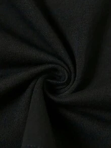 Teen Girl Summer Clothes Tops, "FLY RICH" Money Pattern Graphic Tee, Teen Girl Shirts Y2K Style, Streetwear Slogan Top, Soft Breathable Fabric - màu đen - Xem 6