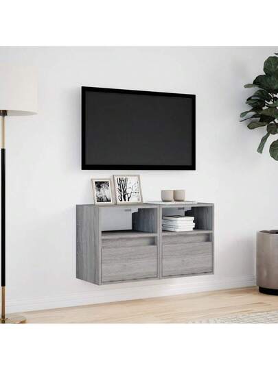 VidaXL TV Units LED Pcs 41x31x45 Cm Grijs Sonoma Oak view 4