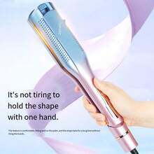 1 Escova Alisadora Dobrável em V de Uso Duplo para Alisar e Enrolar o Cabelo, Ferramenta de Escova Alisadora de Alta Potência e Baixo Ruído para Cachos Soltos e Sedosos, Salão