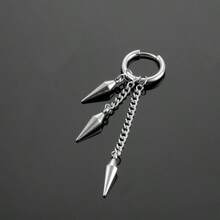 1 pezzo Orecchini pendenti a cono stile gotico punk, orecchini a cerchio in acciaio inossidabile unisex, adatti per uso quotidiano e per feste