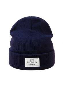 1 件儿童针织帽，简约时尚针织帽，男女通用，头围较大，保暖防风，适合秋冬季 - 1PC - 查看 33