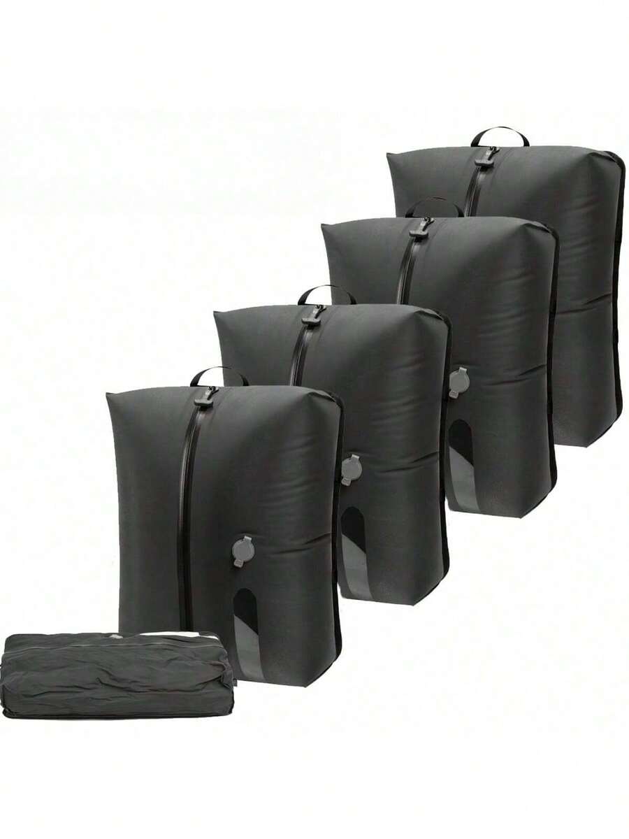 [Space-Saving Compression Bags] Reusable Travel Compression Bag, 1/4pcs Vacuum Storage Bags With Zipper For Space-Saving Luggage Organization - 彩色 - 查看 1