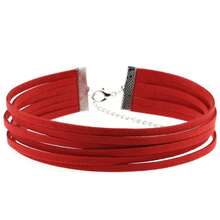 Dây chuyền choker nhung 1/2/5/10 lớp, Dây chuyền nhung nữ, Dây chuyền nhung phong cách Punk, Dây chuyền choker phong cách Gothic tối giản, Dây chuyền nữ, Dây chuyền xương đòn, Trang trí tiệc, Thích hợp cho đeo hàng ngày, dự tiệc, cosplay - Nhiều màu - Xem 5