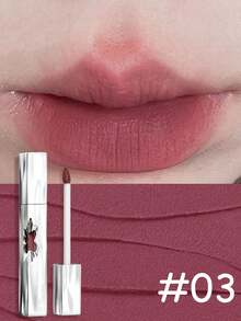 Little Ondine Matte Lip Gloss 03, Smooth & Glossy, Long-Lasting Color, True-To-Color, Magnetic Petal Cap Design, Great Gift, 2.4g/0.08oz - MATTE LIP GLAZE 03 - View 3
