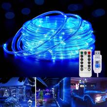 200/100/50 LED 灯串，USB 供电 LED 仙女灯，具有 8 种模式和遥控器，适用于露台、露营、帐篷、泳池、花园装饰、万圣节、感恩节装饰 - USB+8 MODE - 查看 15