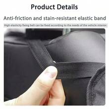 Organizer na fotel samochodowy z kieszenią na zamek błyskawiczny | Elastyczny uchwyt samochodowy na telefon/portfel/przekąski | Siatka Oxford 600D do akcesoriów samochodowych SUV i ciężarowych