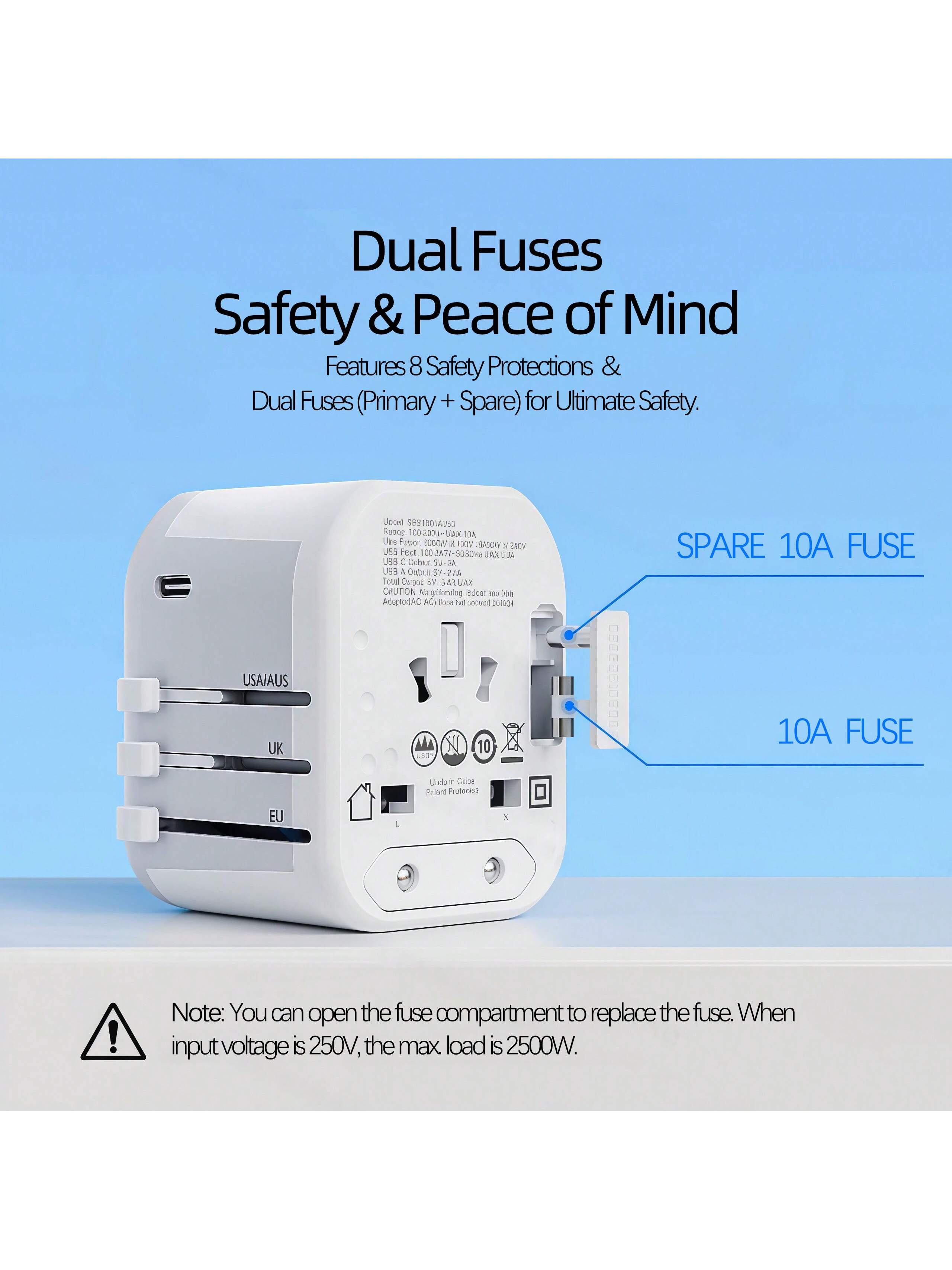 PHILIPS محول السفر العالمي محول القابس الدولي شاحن...